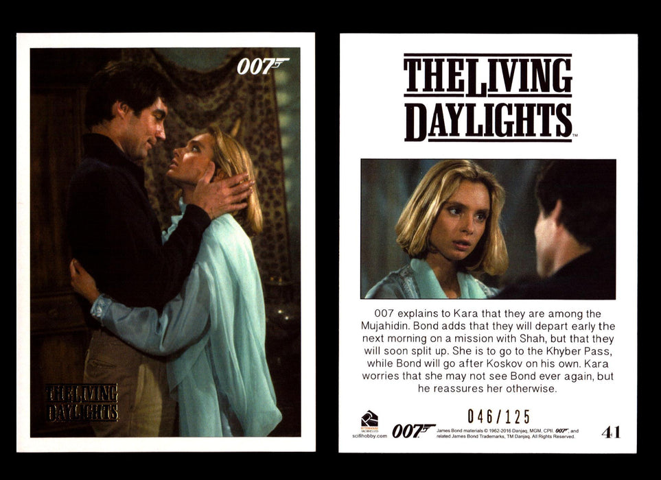 James Bond Archives The Living Daylights Gold Parallel Card You Pick Single 1-55 #41  - TvMovieCards.com