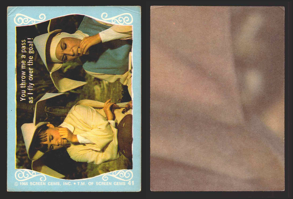 The Flying Nun Vintage Trading Card You Pick Singles #1-#66 Sally Field Donruss 41   You throw me a pass as I fly over the goal!  - TvMovieCards.com