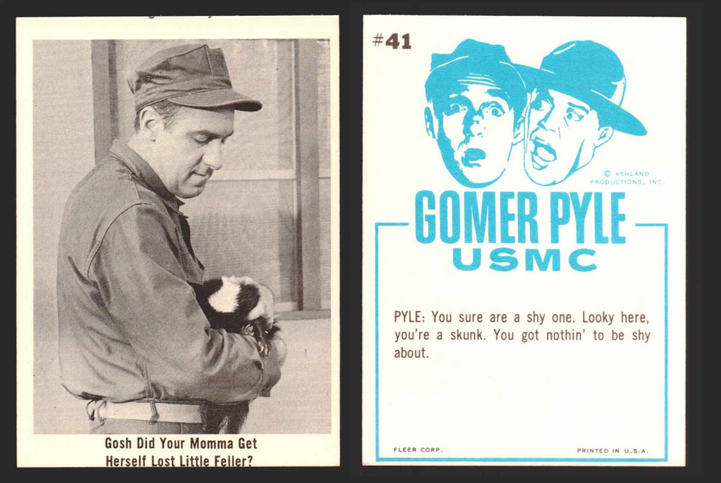 1965 Gomer Pyle Vintage Trading Cards You Pick Singles #1-66 Fleer 41   Gosh did your momma get herself lost little feller  - TvMovieCards.com