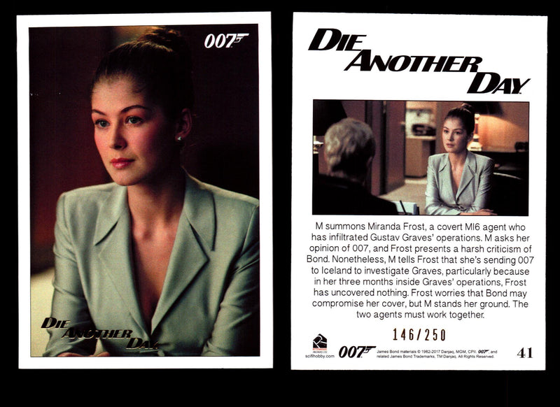 James Bond Archives 2017 Final Edition Die Another Day Gold Parallel Card Single #41  - TvMovieCards.com