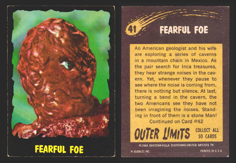 1964 Outer Limits Bubble Inc Vintage Trading Cards #1-50 You Pick Singles #41  - TvMovieCards.com