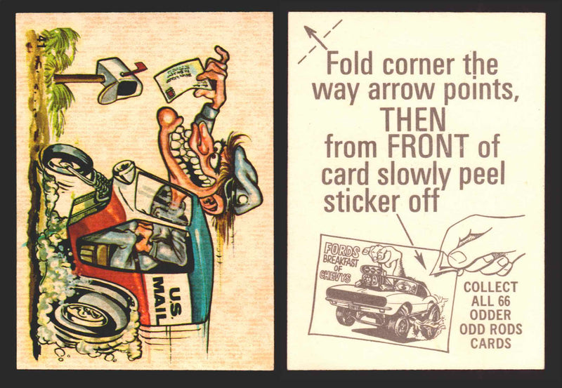 1970 Odder Odd Rods Donruss Vintage Trading Cards #1-66 You Pick Singles 41   U.S. Mail  - TvMovieCards.com
