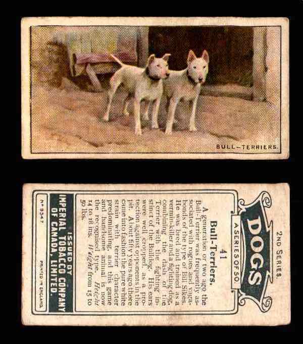 1925 Dogs 2nd Series Imperial Tobacco Vintage Trading Cards U Pick Singles #1-50 #41 Bull Terriers  - TvMovieCards.com