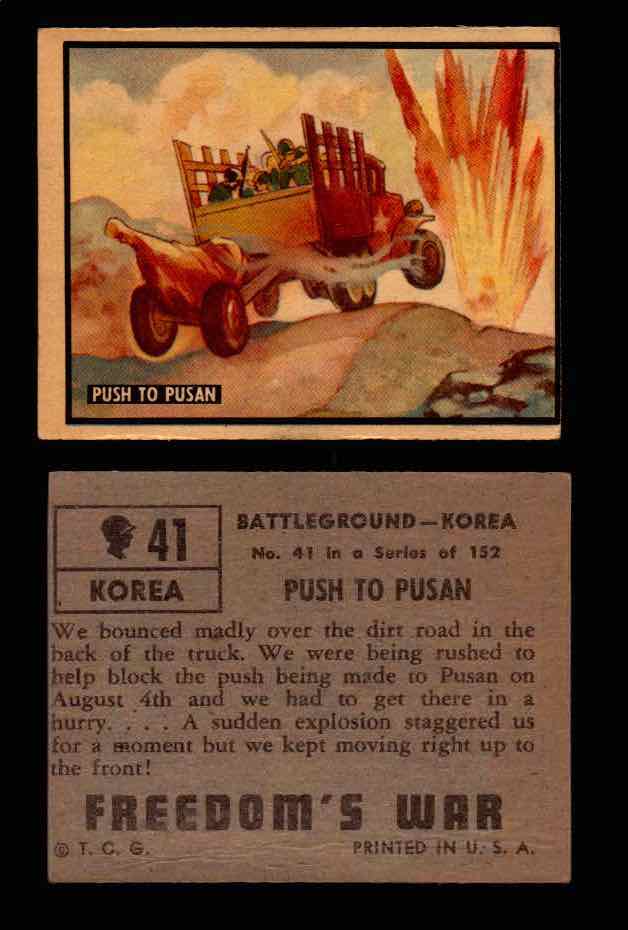 1950 Freedom's War Korea Topps Vintage Trading Cards You Pick Singles #1-100 #41  - TvMovieCards.com