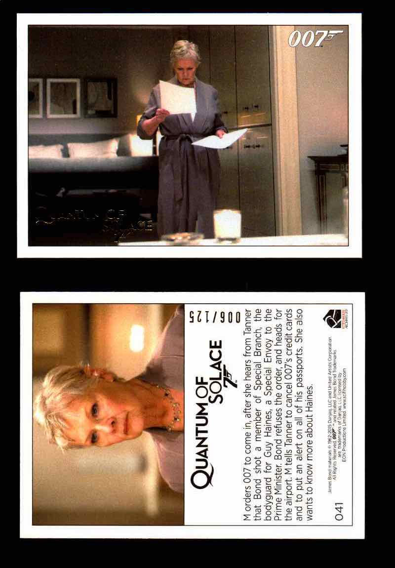 James Bond Archives Quantum of Solace Gold Parallel You Pick Single Cards #1-90 #41  - TvMovieCards.com