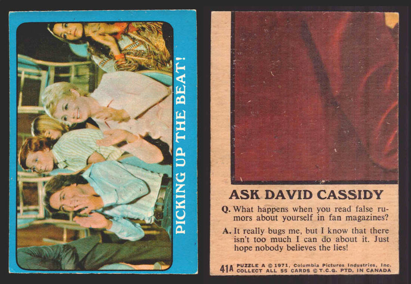 1971 The Partridge Family Series 2 Blue You Pick Single Cards #1-55 O-Pee-Chee 41A  - TvMovieCards.com