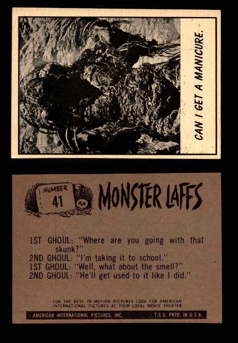 Monster Laffs 1966 Topps Vintage Trading Card You Pick Singles #1-66 #41  - TvMovieCards.com