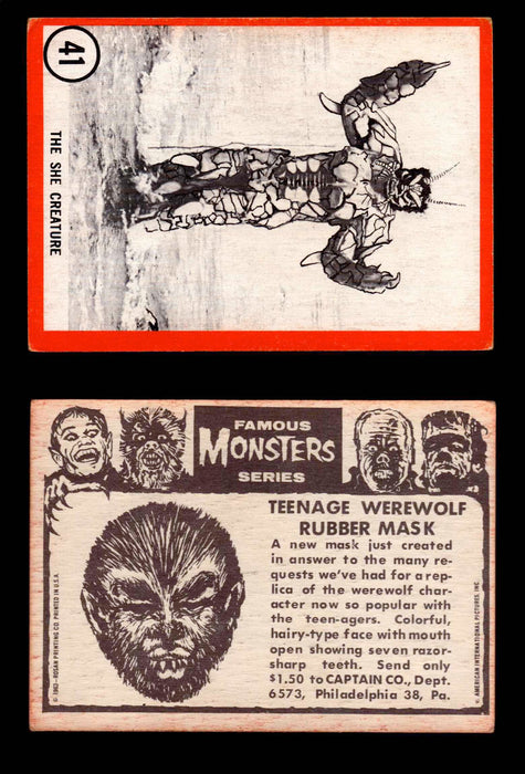 Famous Monsters 1963 Vintage Trading Cards You Pick Singles #1-64 #41  - TvMovieCards.com