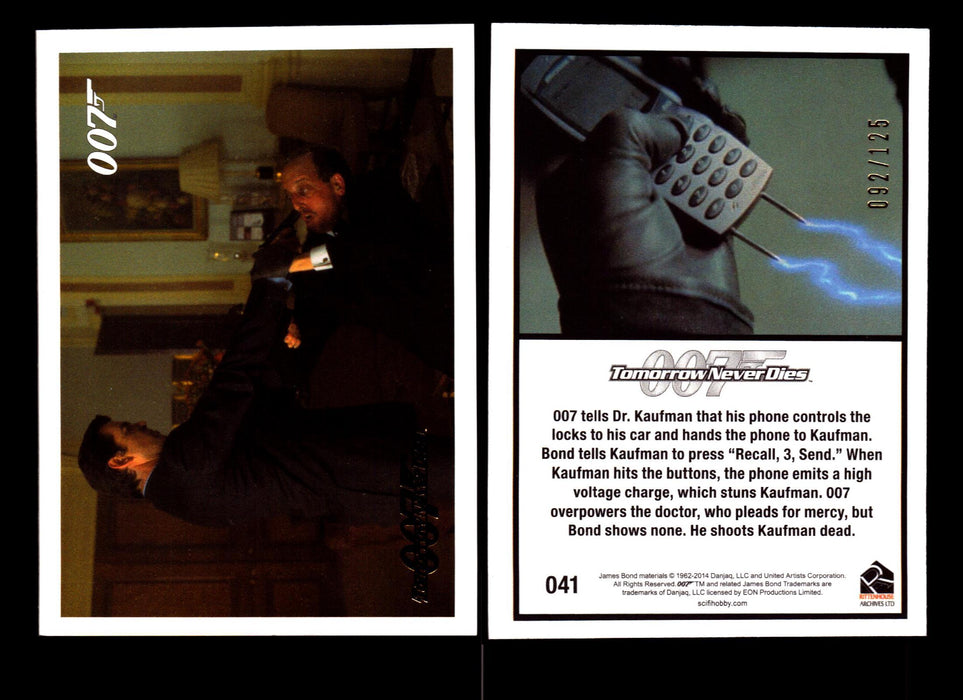 James Bond Archives 2014 Tomorrow Never Dies Gold Parallel Card You Pick Singles #41  - TvMovieCards.com