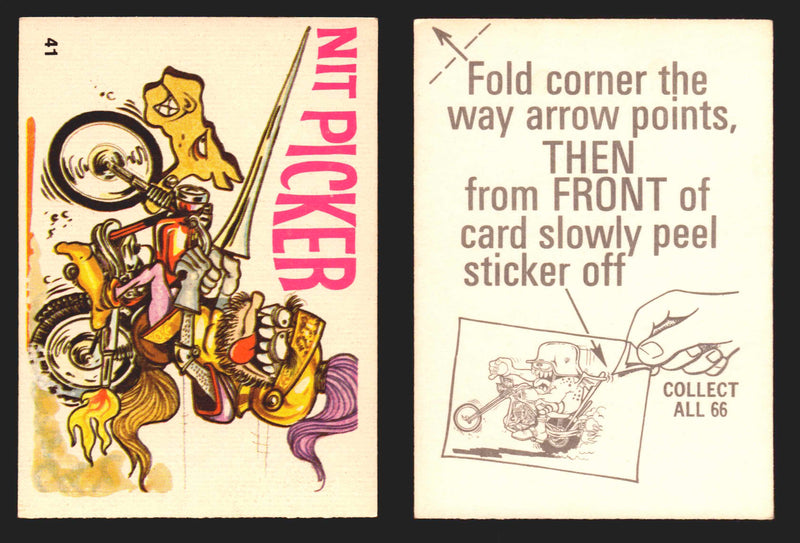 1972 Silly Cycles Donruss Vintage Trading Cards #1-66 You Pick Singles #41 Nit Picker  - TvMovieCards.com