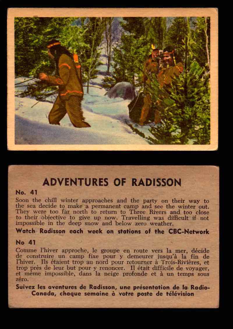 1957 Adventures of Radisson (Tomahawk) TV Vintage Card You Pick Singles #1-50 #41  - TvMovieCards.com