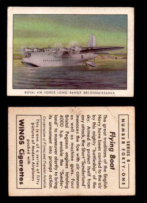 1941 Modern American Airplanes Series B Vintage Trading Cards Pick Singles #1-50 41	 	Royal Air Force Long Range Reconnaissance  - TvMovieCards.com