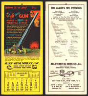 Ripley's Believe It or Not Facts Foldout Advertising Calendar 1933 - 1942 You Pi January	1941  - TvMovieCards.com