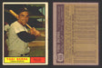 1961 Topps Baseball Trading Card You Pick Singles #400-#499 VG/EX #	425 Yogi Berra - New York Yankees  - TvMovieCards.com