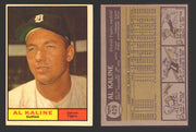 1961 Topps Baseball Trading Card You Pick Singles #400-#499 VG/EX #	429 Al Kaline - Detroit Tigers  - TvMovieCards.com