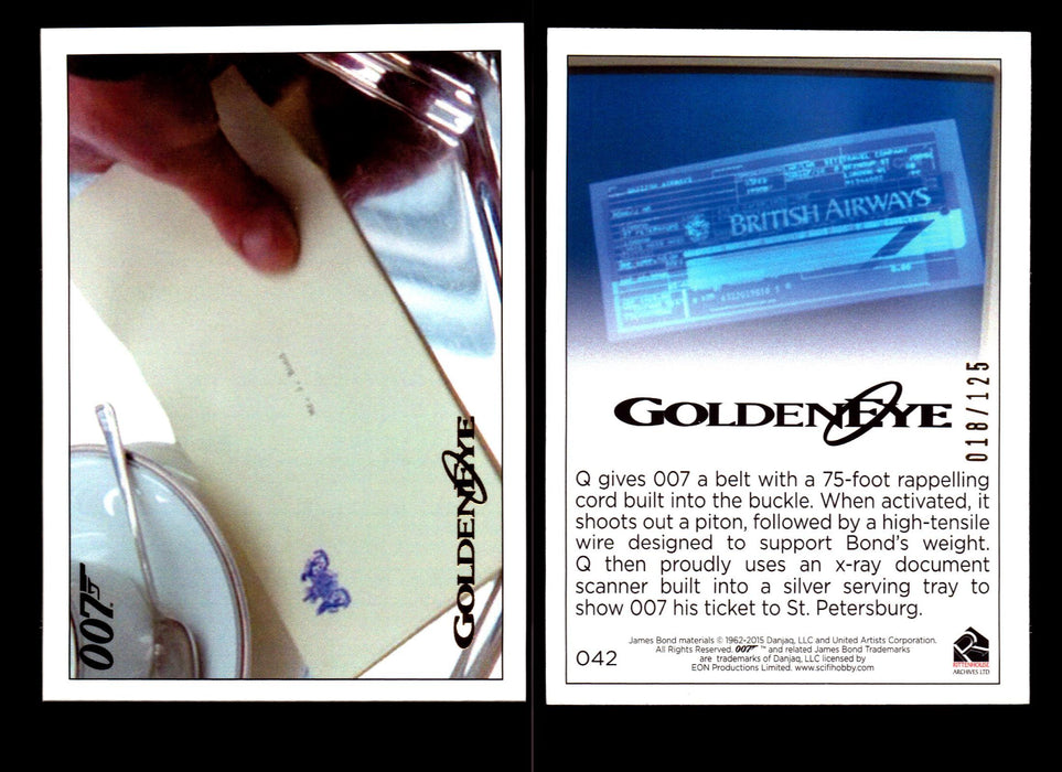 James Bond Archives 2015 Goldeneye Gold Parallel Card You Pick Single #1-#102 #42  - TvMovieCards.com