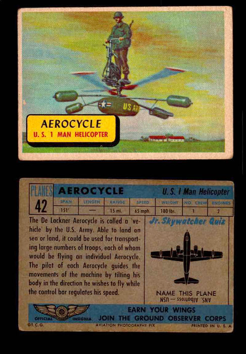 1957 Planes Series I Topps Vintage Card You Pick Singles #1-60 #42  - TvMovieCards.com