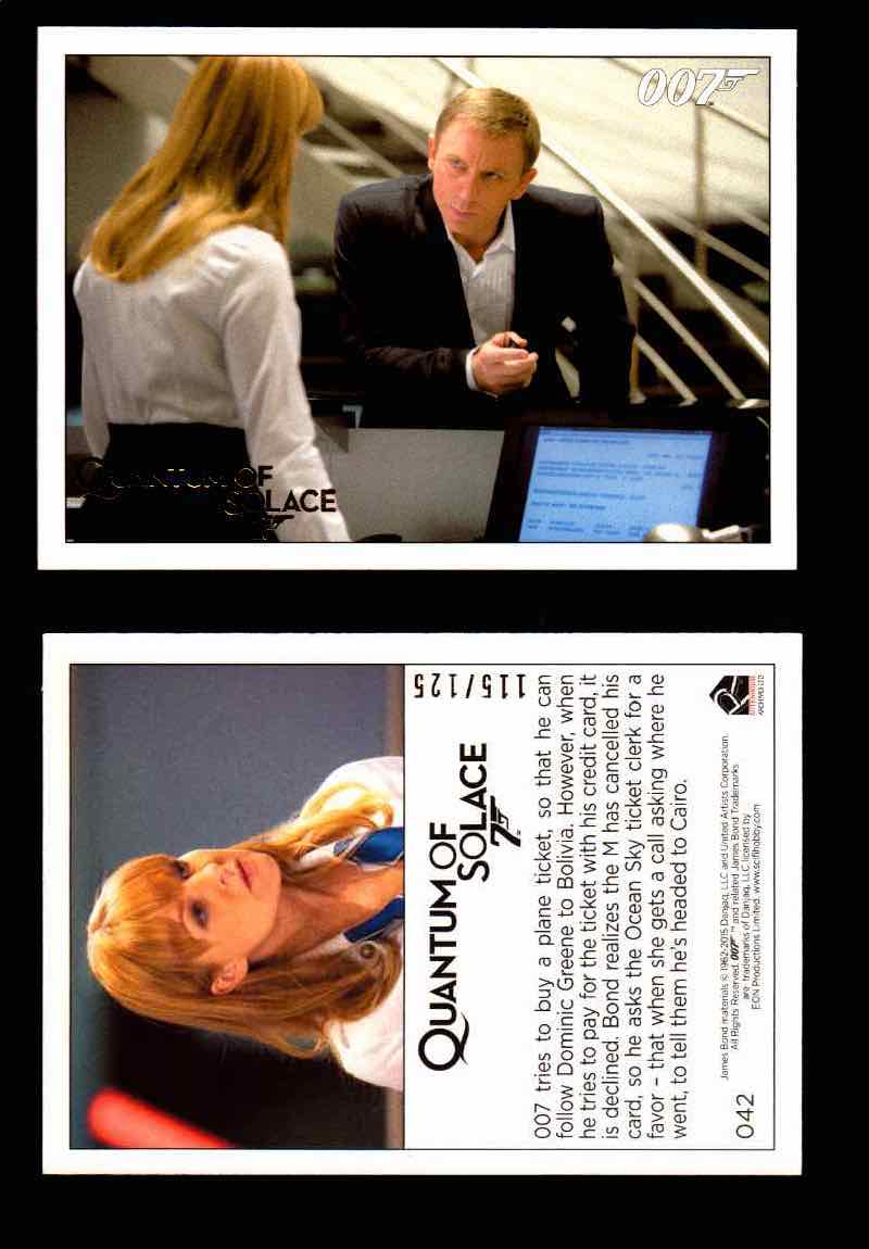 James Bond Archives Quantum of Solace Gold Parallel You Pick Single Cards #1-90 #42  - TvMovieCards.com