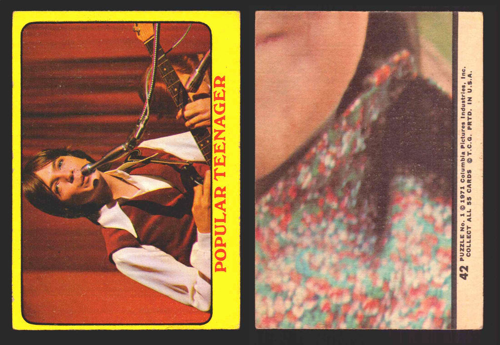 1971 The Partridge Family Series 1 Yellow You Pick Single Cards #1-55 Topps USA 42   Popular Teenager  - TvMovieCards.com
