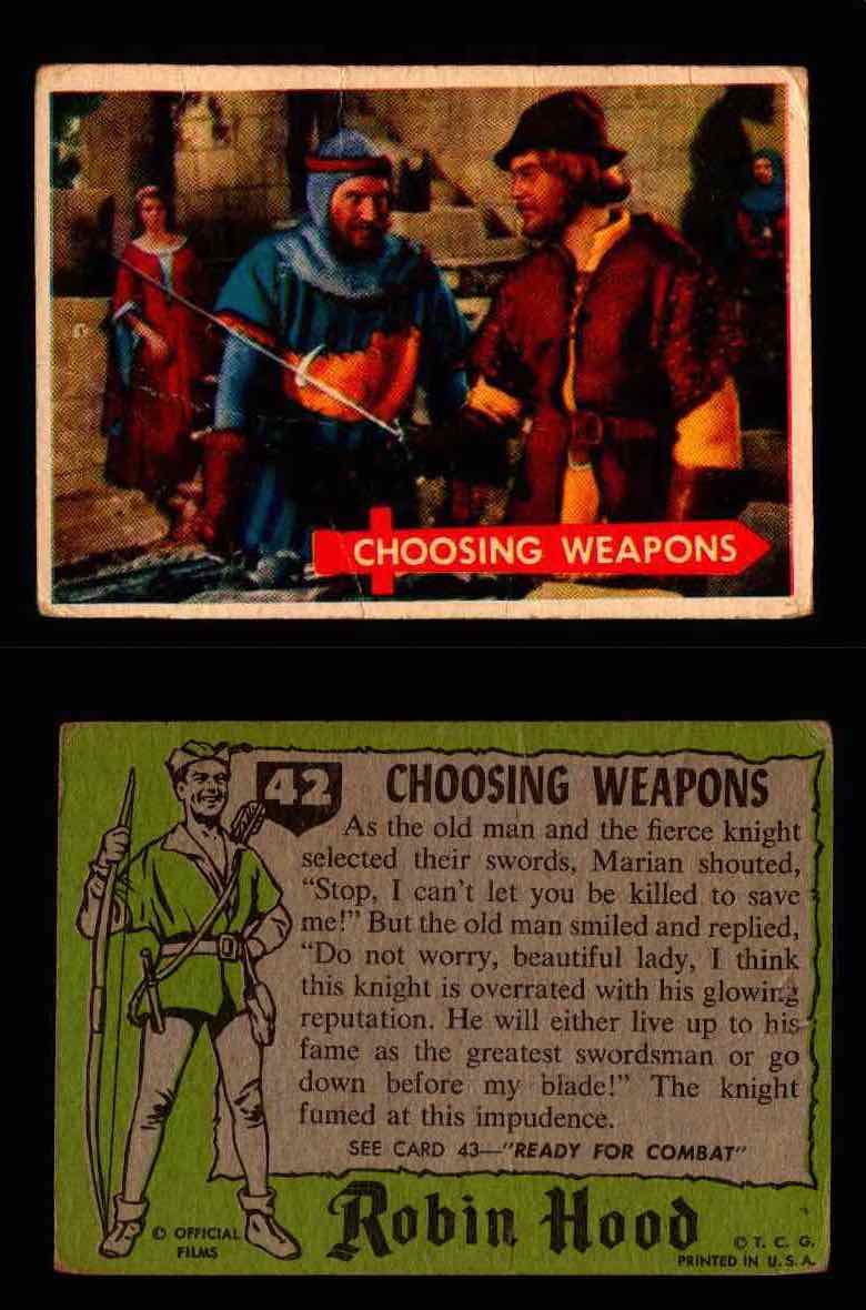 1957 Robin Hood Topps Vintage Trading Cards You Pick Singles #1-60 #42  - TvMovieCards.com