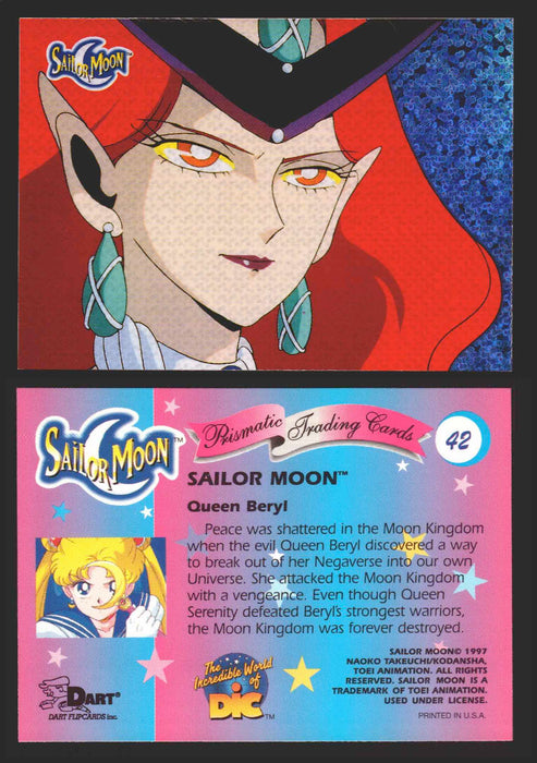 1997 Sailor Moon Prismatic You Pick Trading Card Singles #1-#72 Cracked 42   Queen Beryl  - TvMovieCards.com