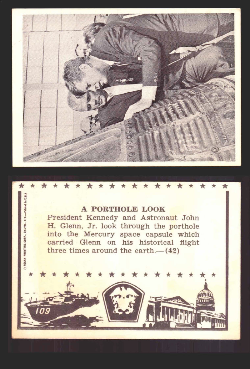 1963 John F. Kennedy JFK Rosan Trading Card You Pick Singles #1-66 42   A Porthole Look  - TvMovieCards.com