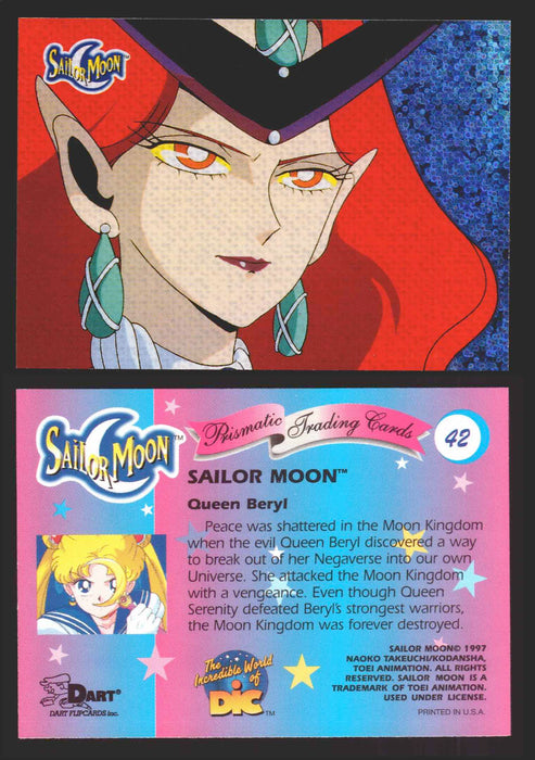 1997 Sailor Moon Prismatic You Pick Trading Card Singles #1-#72 No Cracks 42   Queen Beryl  - TvMovieCards.com