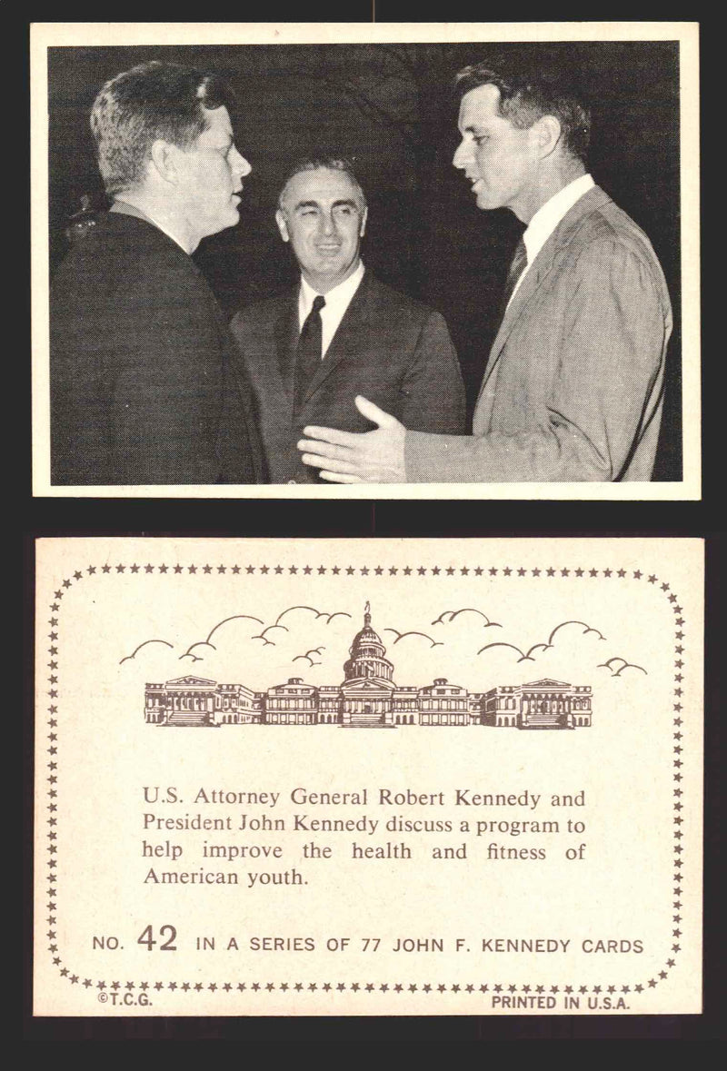 1964 The Story of John F. Kennedy JFK Topps Trading Card You Pick Singles #1-77 #42  - TvMovieCards.com