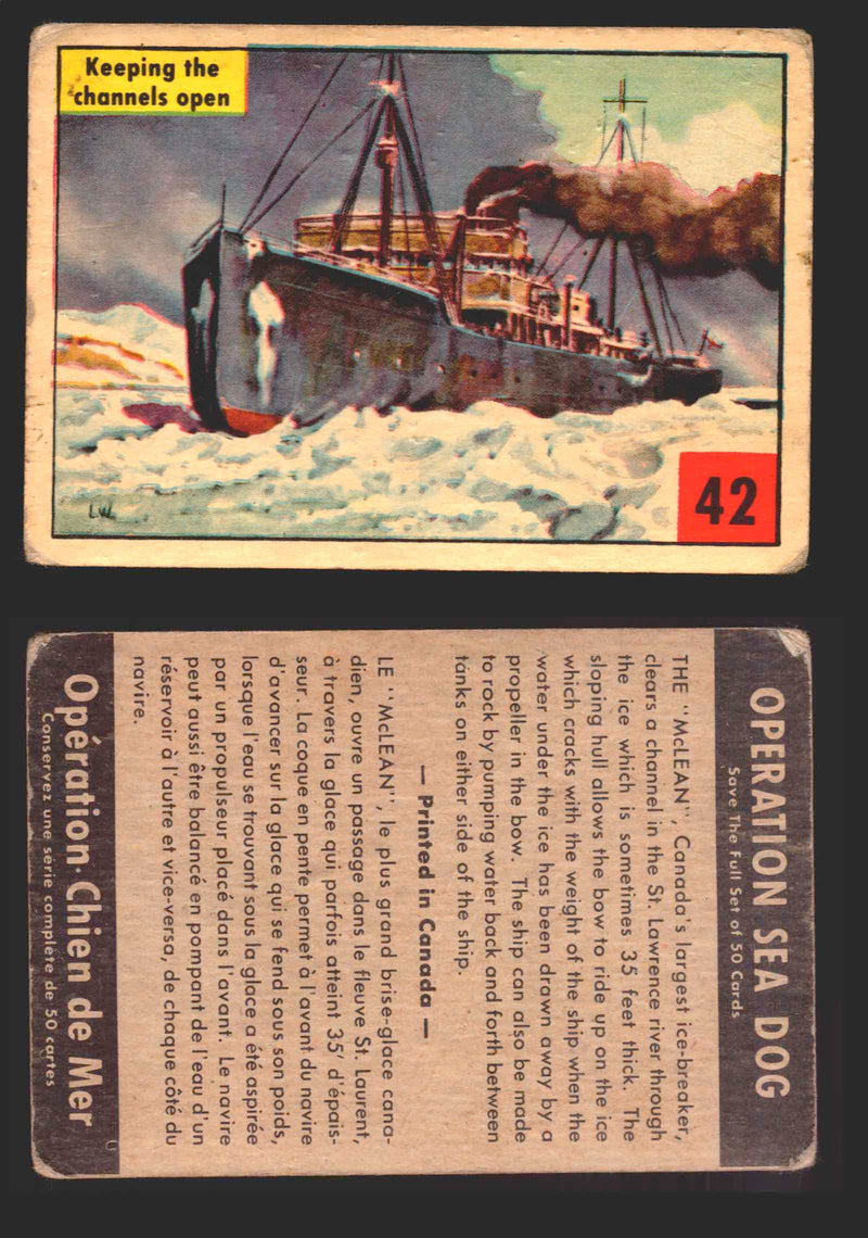 1954 Parkhurst Operation Sea Dogs You Pick Single Trading Cards #1-50 V339-9 42 Keeping the Channels Open  - TvMovieCards.com
