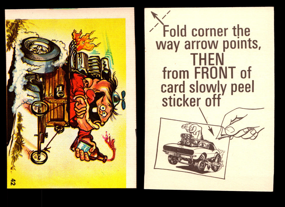 Fabulous Odd Rods Vintage Sticker Cards 1973 #1-#66 You Pick Singles #42   Propeller Beanie Roadster  - TvMovieCards.com