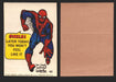 1967 Philadelphia Gum Marvel Super Hero Stickers Vintage You Pick Singles #1-55 42   Spider-Man - Smile! Later today you won't feel like it.  - TvMovieCards.com