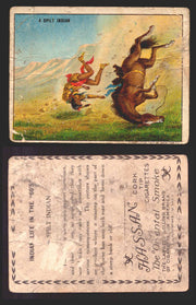 1910 T73 Hassan Cigarettes Indian Life In The 60's Tobacco Trading Cards Singles #42 A Spilt Indian  - TvMovieCards.com