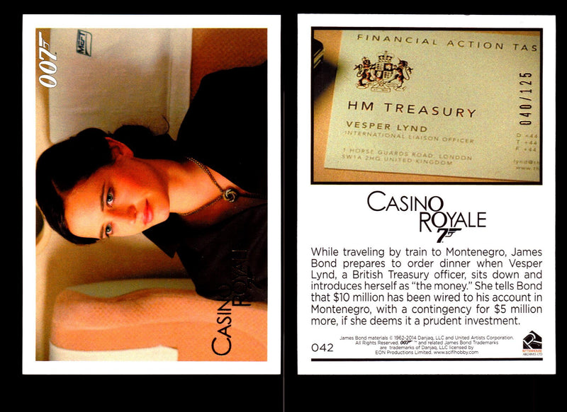 James Bond Archives 2014 Casino Royal Gold Parallel Card You Pick Number #42  - TvMovieCards.com