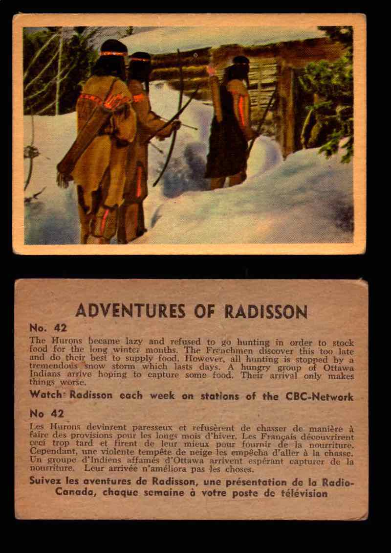 1957 Adventures of Radisson (Tomahawk) TV Vintage Card You Pick Singles #1-50 #42  - TvMovieCards.com
