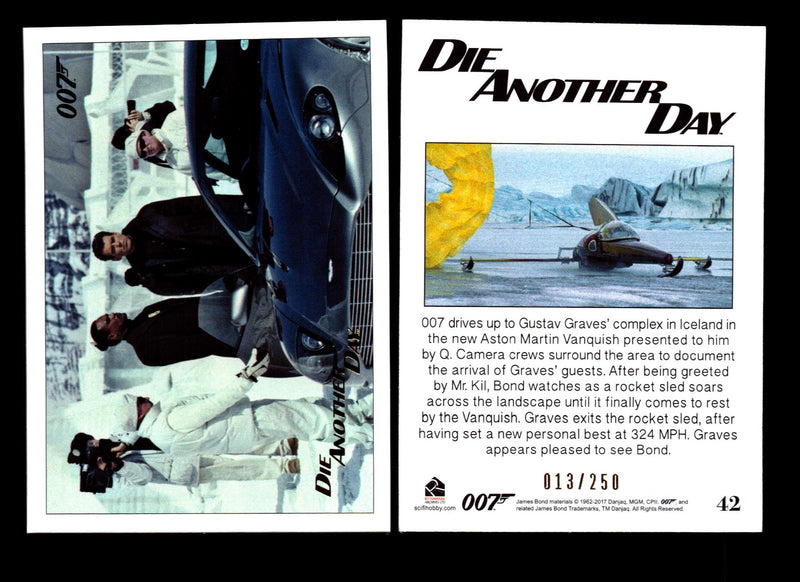 James Bond Archives 2017 Final Edition Die Another Day Gold Parallel Card Single #42  - TvMovieCards.com