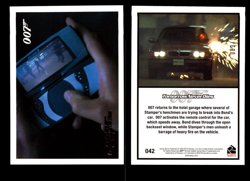 James Bond Archives 2014 Tomorrow Never Dies Gold Parallel Card You Pick Singles #42  - TvMovieCards.com