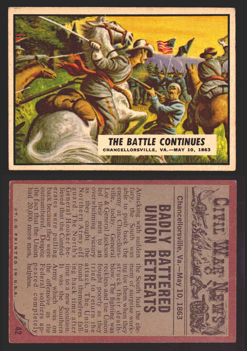 1962 Civil War News Topps TCG Trading Card You Pick Single Cards #1 - 88 42   The Battle Continues  - TvMovieCards.com