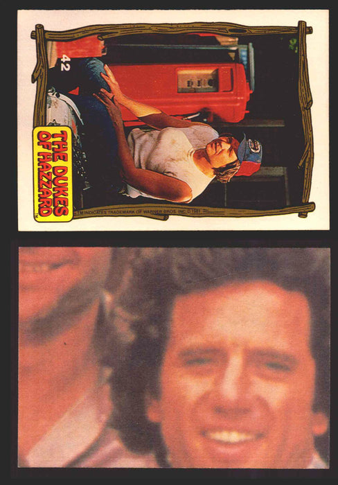 1983 Dukes of Hazzard Vintage Trading Cards You Pick Singles #1-#44 Donruss 42B   Couter in front of the garage  - TvMovieCards.com
