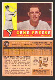 1960 Topps Baseball Trading Card You Pick Singles #250-#572 VG/EX 435 - Gene Freese  - TvMovieCards.com