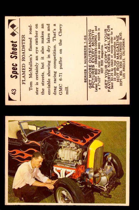 1965 Donruss Spec Sheet Vintage Hot Rods Trading Cards You Pick Singles #1-66 #43  - TvMovieCards.com