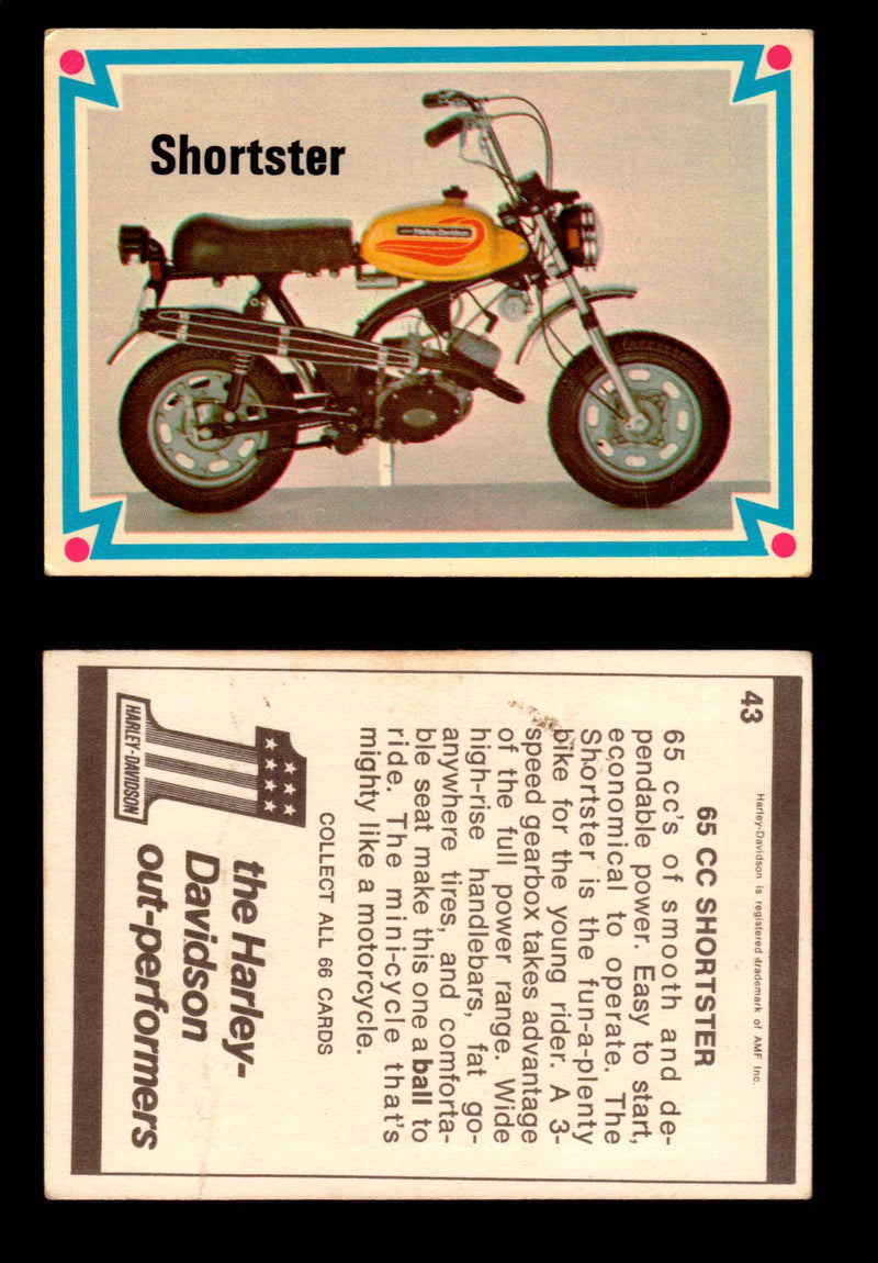 1972 Street Choppers & Hot Bikes Vintage Trading Card You Pick Singles #1-66 #43   Shortster (creased)  - TvMovieCards.com