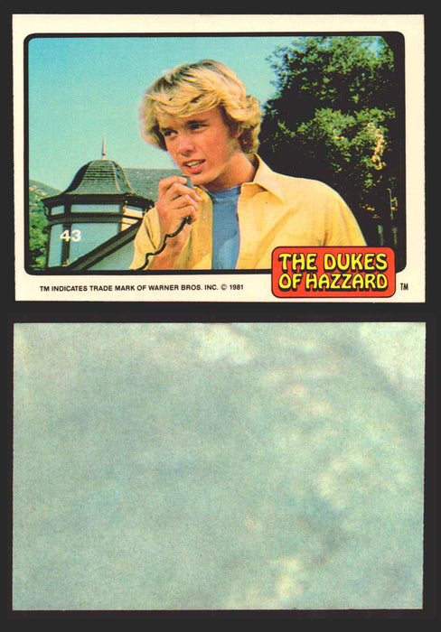 1981 Dukes of Hazzard Sticker Trading Cards You Pick Singles #1-#66 Donruss 43   Bo Duke  - TvMovieCards.com