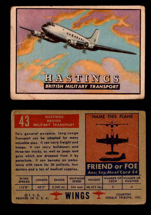 1952 Wings Topps TCG Vintage Trading Cards You Pick Singles #1-100 #43  - TvMovieCards.com