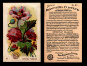 Beautiful Flowers New Series You Pick Singles Card #1-#60 Arm & Hammer 1888 J16 #43 Shirley Poppies  - TvMovieCards.com