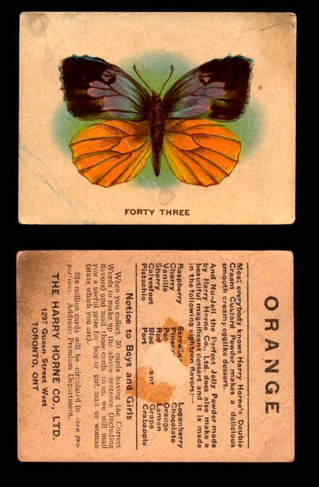 1925 Harry Horne Butterflies FC2 Vintage Trading Cards You Pick Singles #1-50 #43  - TvMovieCards.com