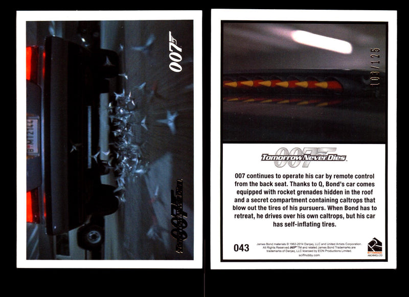 James Bond Archives 2014 Tomorrow Never Dies Gold Parallel Card You Pick Singles #43  - TvMovieCards.com
