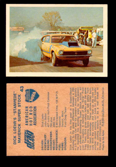 AHRA Official Drag Champs 1971 Fleer Canada Trading Cards You Pick Singles #1-63 43   Dick Loehr's "Stampede"                          Maverick Super Stock  - TvMovieCards.com