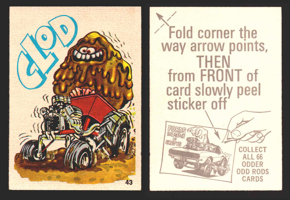 1970 Odder Odd Rods Donruss Vintage Trading Cards #1-66 You Pick Singles 43   Clod  - TvMovieCards.com