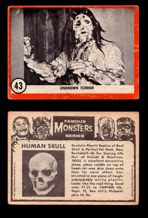 Famous Monsters 1963 Vintage Trading Cards You Pick Singles #1-64 #43  - TvMovieCards.com