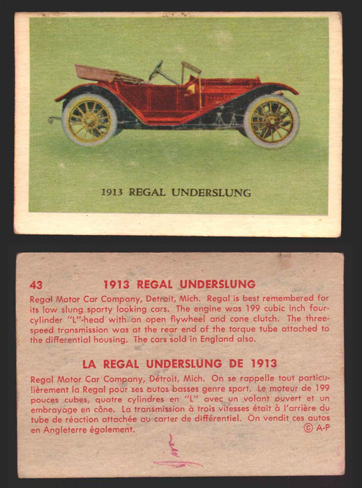 1959 Parkhurst Old Time Cars Vintage Trading Card You Pick Singles #1-64 V339-16 43	1913 Regal Underslung  - TvMovieCards.com